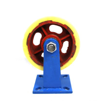 8  inch overweight flat plate rigid Iron nylon casters